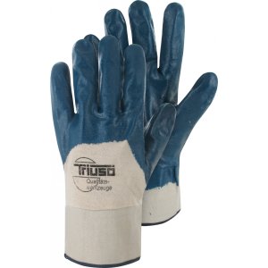 Baumwoll-Handschuh mit Nitril Gr. 10 blau