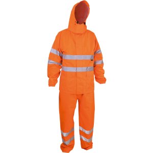 Warnschutz-Regenanzug Orange Größe XL