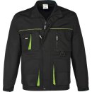 Jacke schwarz/grün Gr.XS 270gr. 65% Polyester / 35% BW