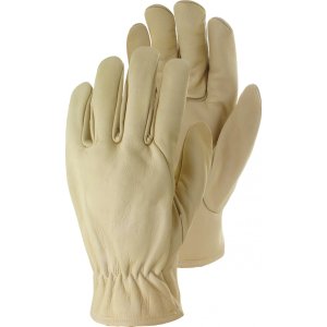 Rindsnappaleder Handschuhe beige Größe 10