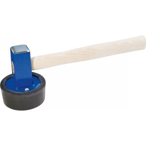 Plattenlegerhammer 1500g mit auswechselbarem Gummiaufsatz rund