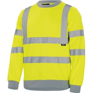 Warnschutz Sweatshirt leuchtgelb 5XL