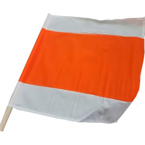 Warnflagge orange/weiß 50 x 50 cm