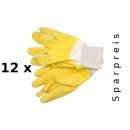 12 x Latex Handschuhe gelb Gr. 10